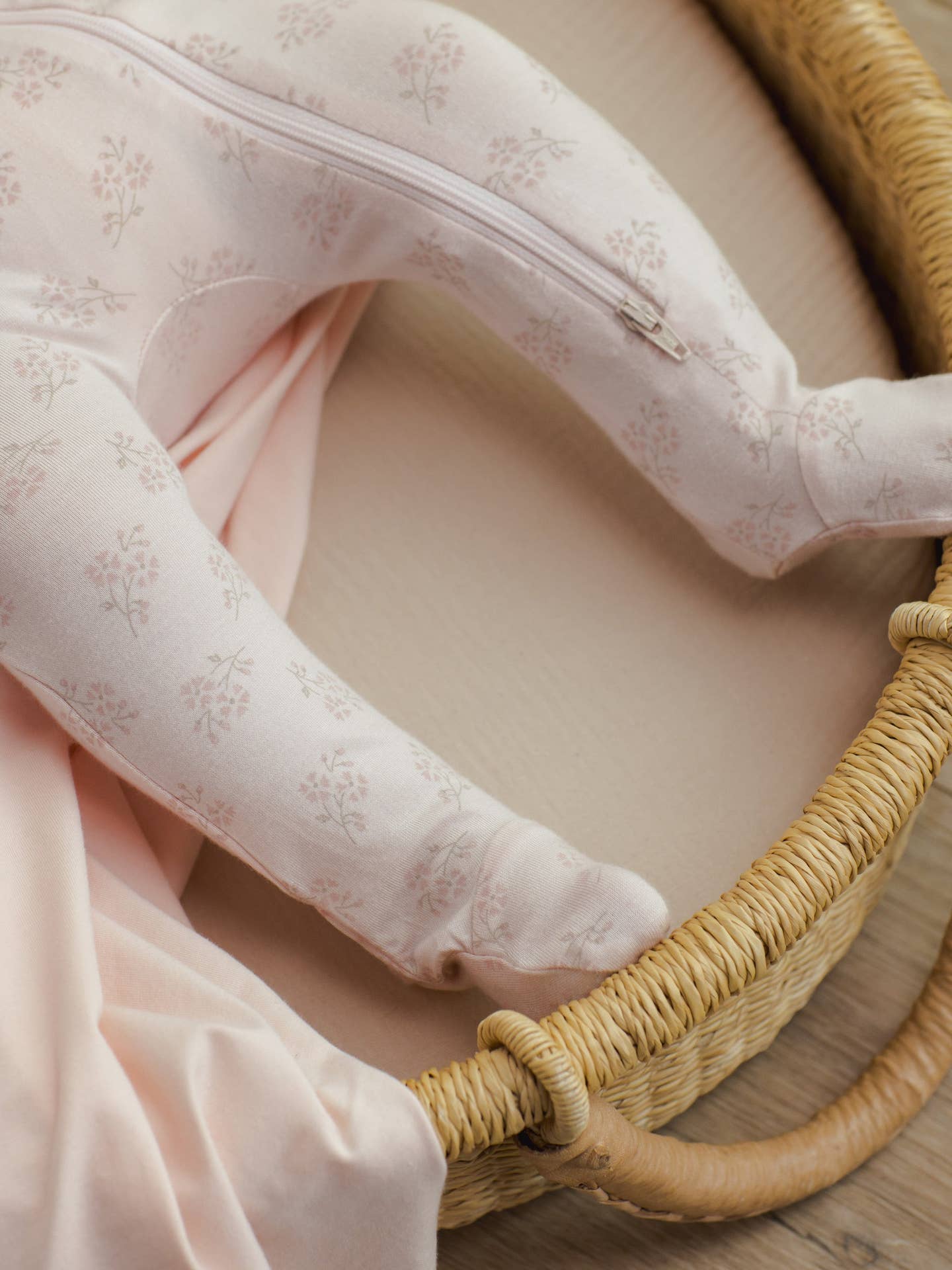 Modal Zip Footie || Pink Blossom