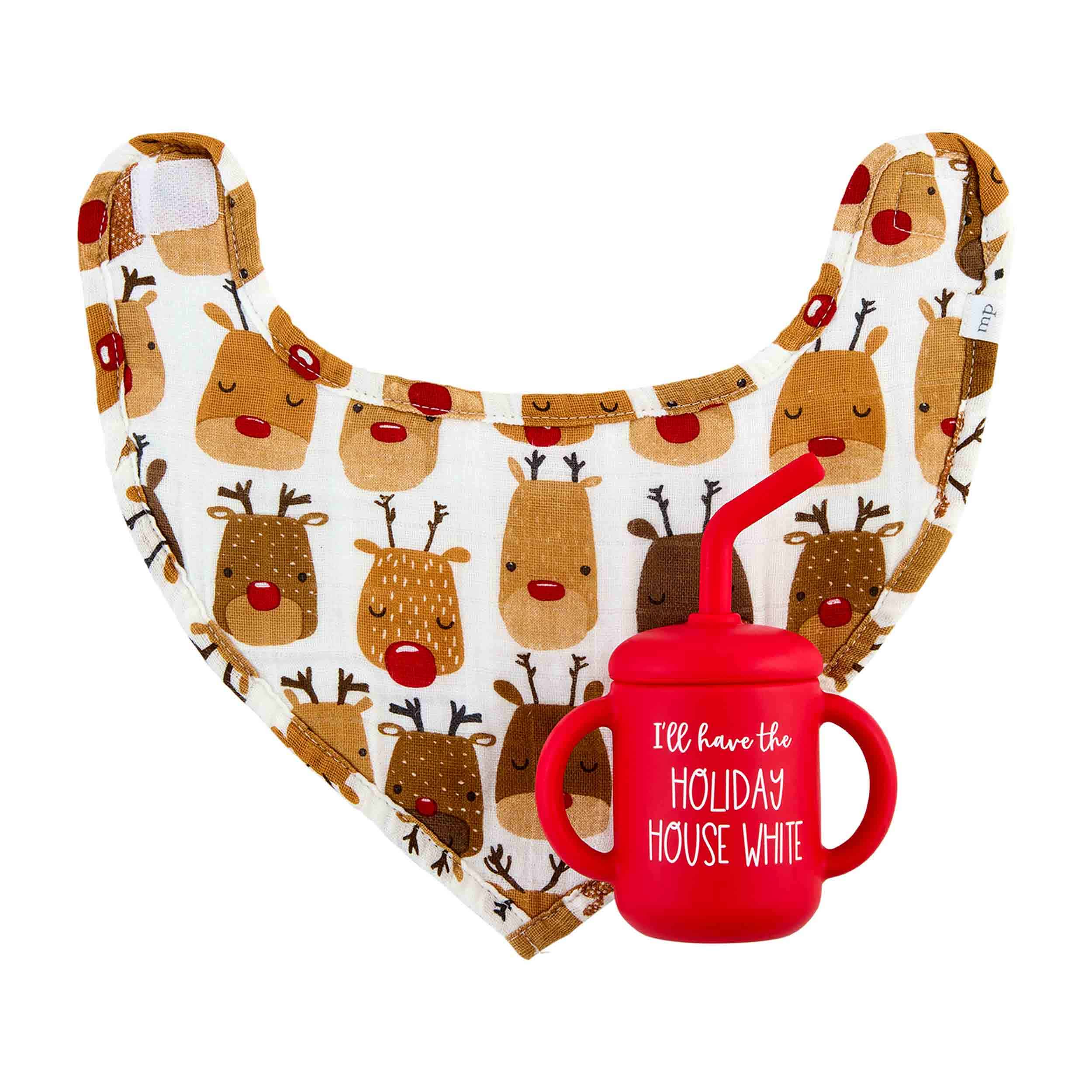 Mud Pie -Christmas Bib & cup Set