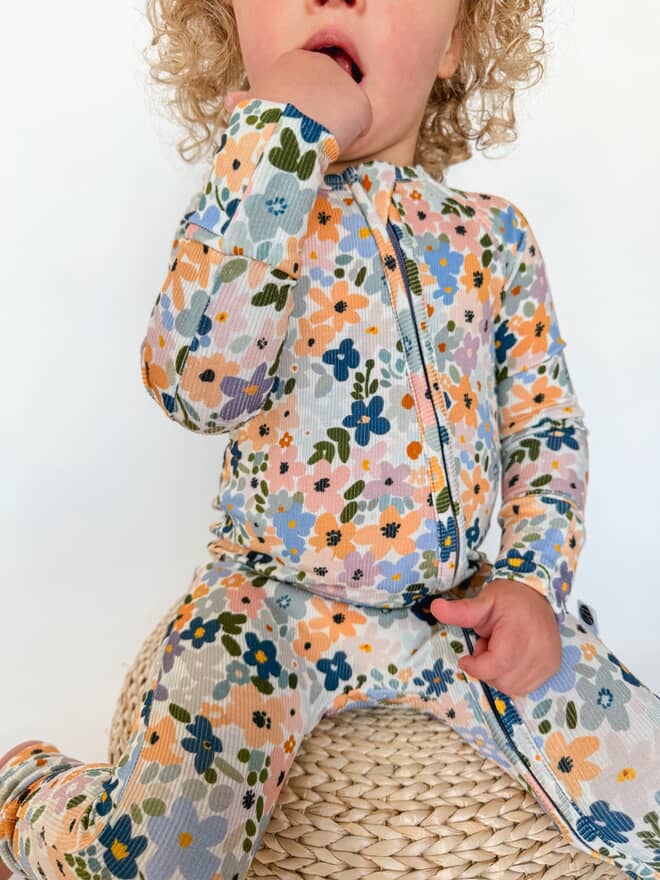 B&BR05-Flower Child | Zip Romper