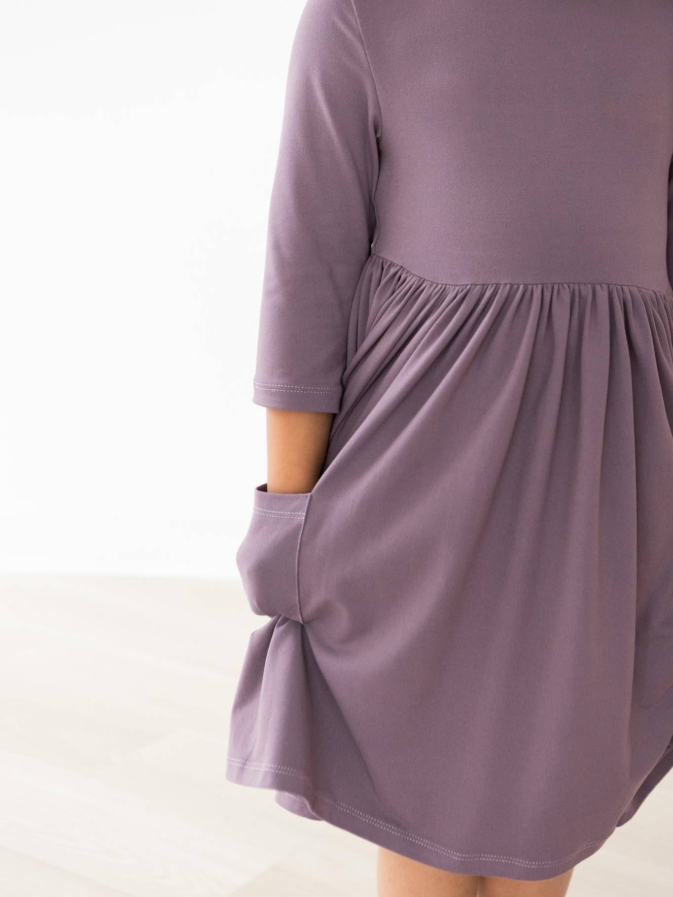 M&R03-Vintage Violet 3/4 Pocket Twirl Dress