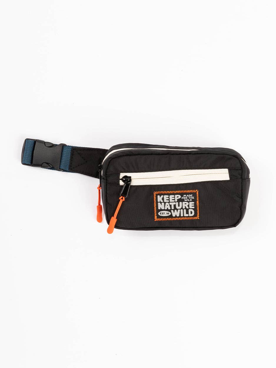 KNW01-  Kids Fanny Pack | Black/Atlantic