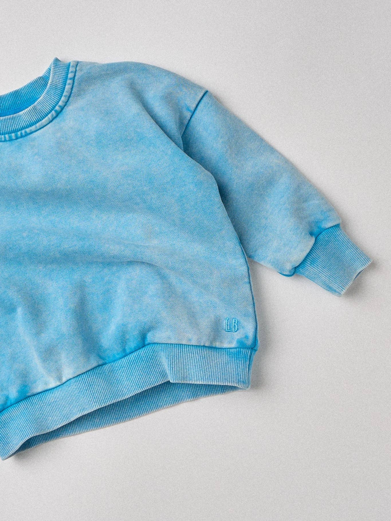 Washed Crewneck - Electric Blue