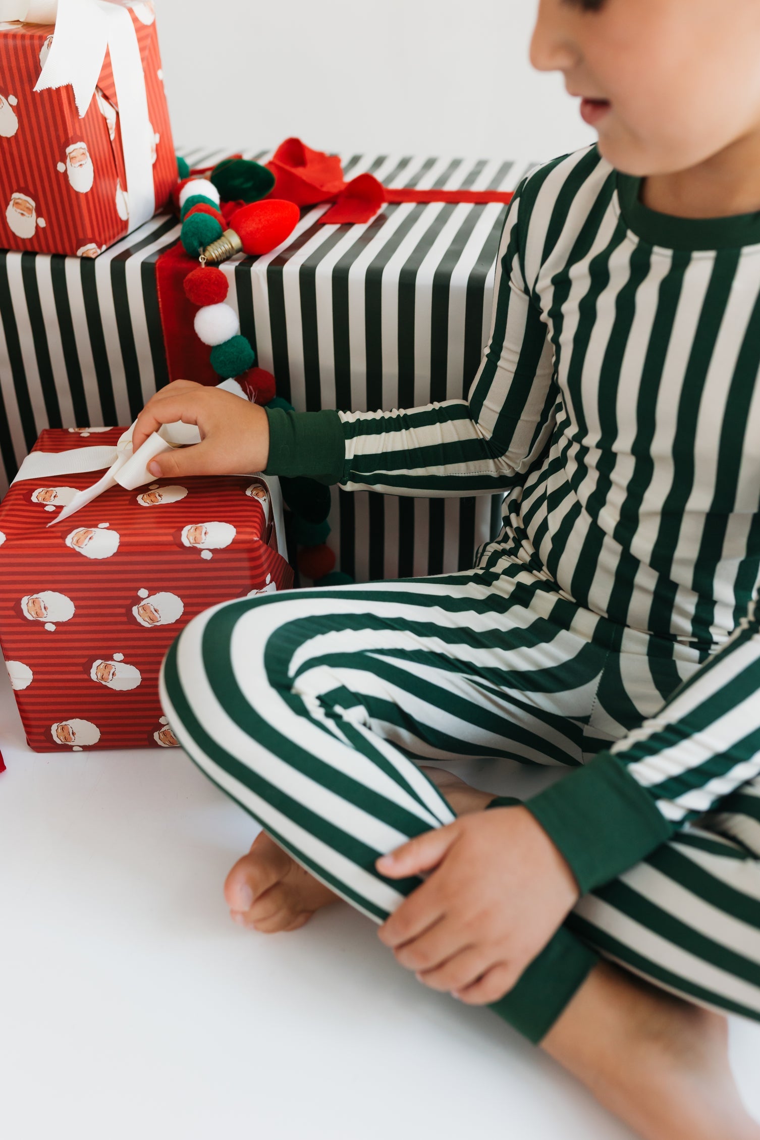 Green Stripe Two Piece Set