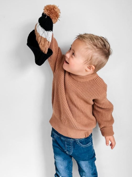 Little Bipsy- cHuNkY kNiT - nUtMeG