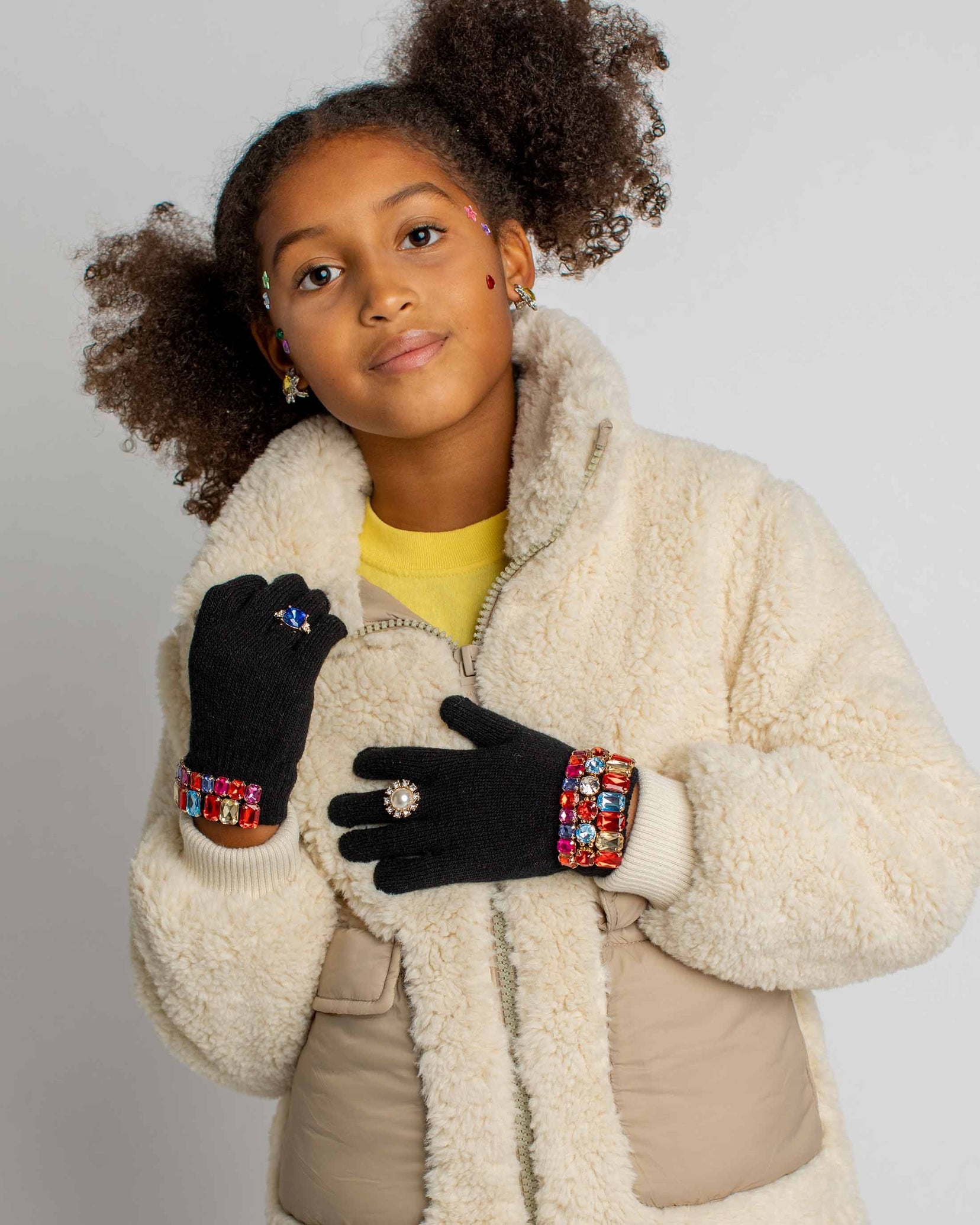 Ice Skating Jeweled Gloves