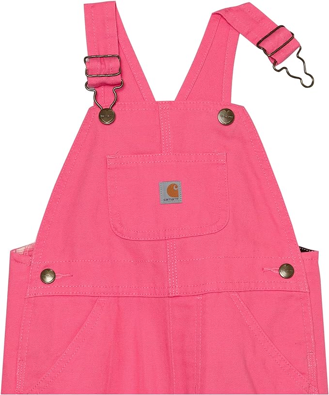 Carhartt- Flannel Lined Bibs- Pink Lemonade
