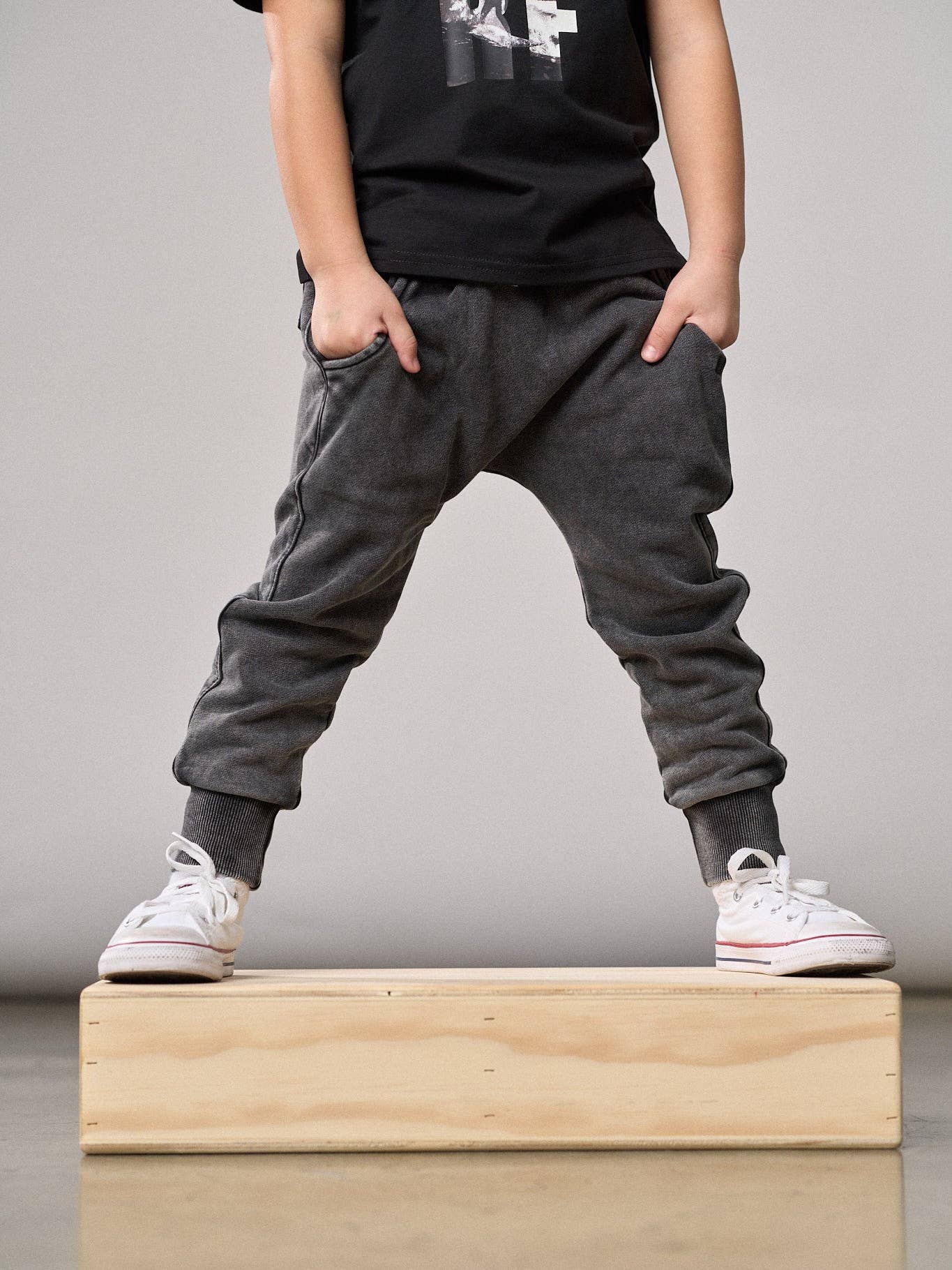 Acid Wash Jogger - Black