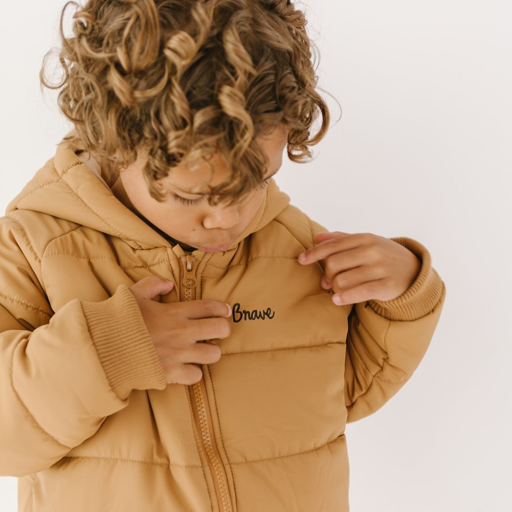 Brave Little Ones- Camel Puffer Jacket