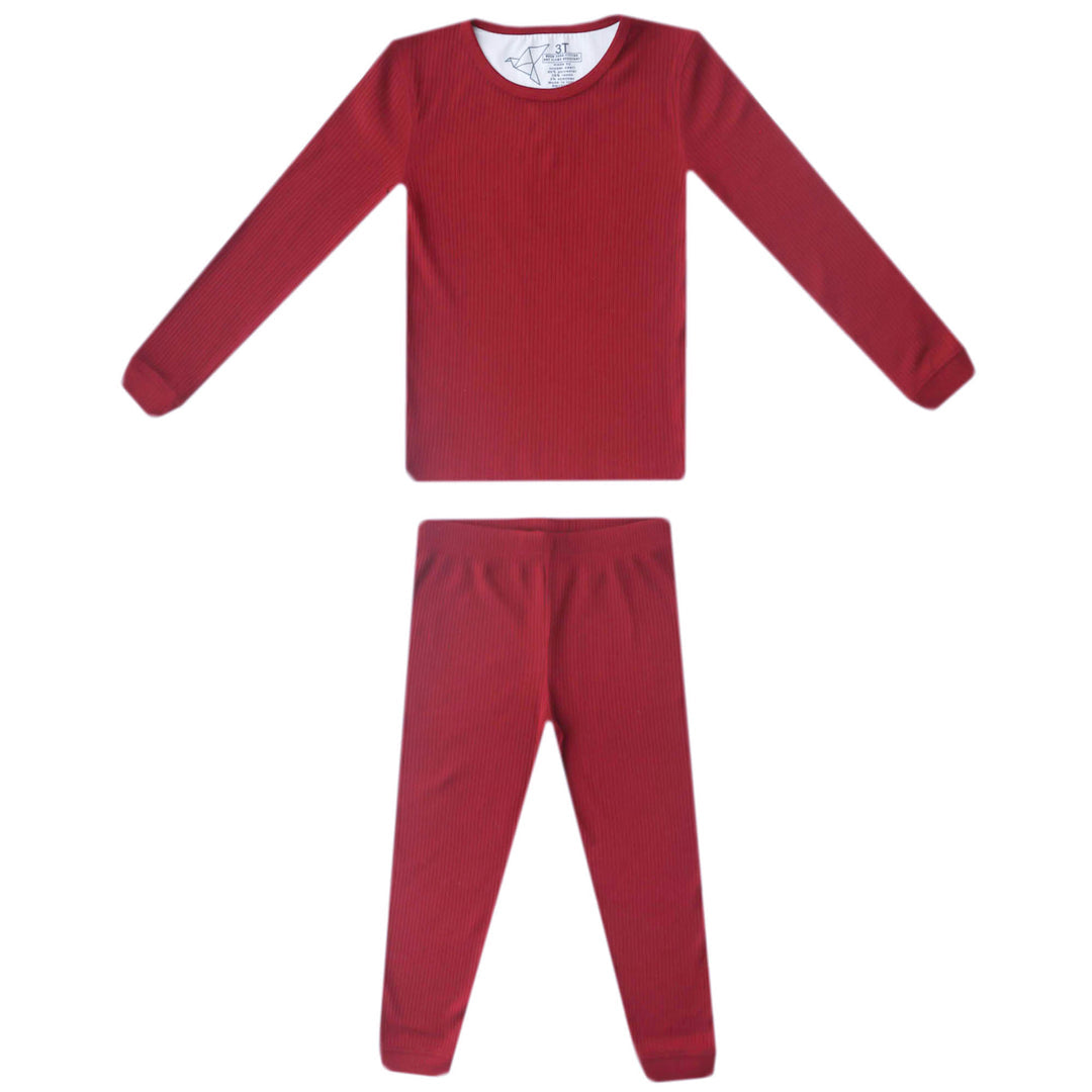 Copper Pearl- Cranberry 2pc Long Sleeve Pajama Set