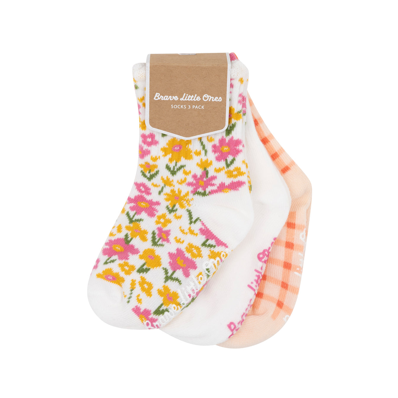 Blooms & Gingham Ruffle Socks 3 Pack