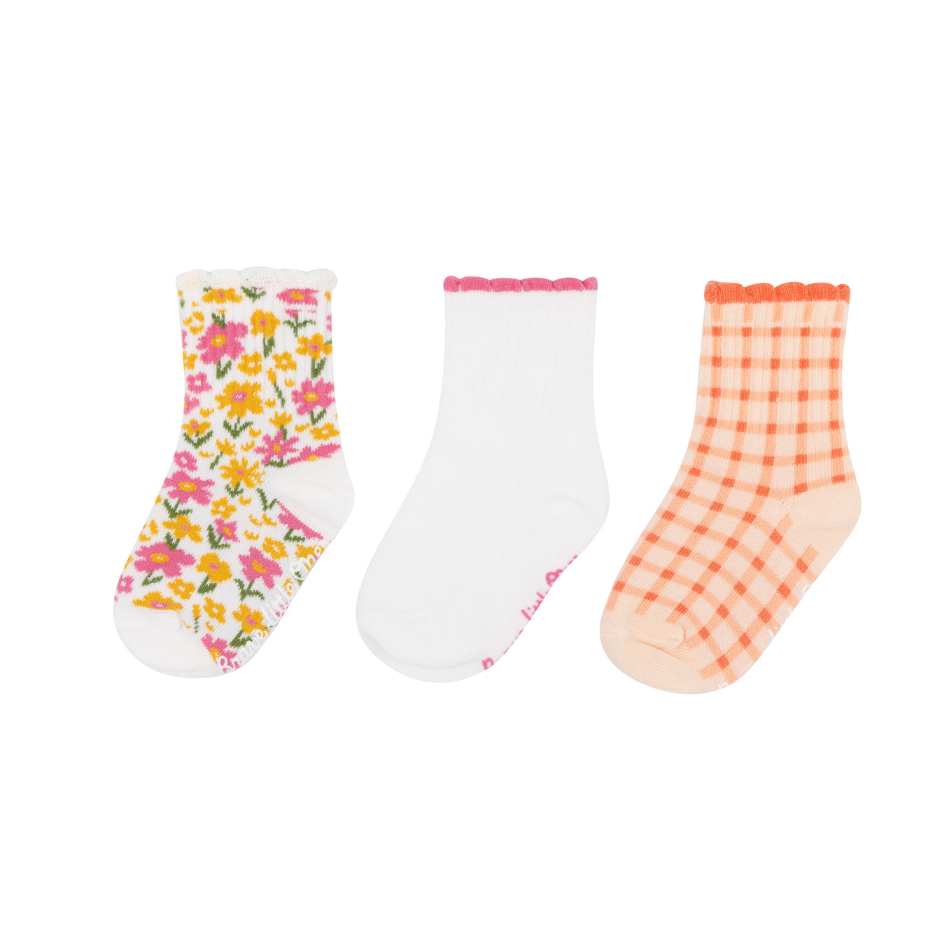 Blooms & Gingham Ruffle Socks 3 Pack
