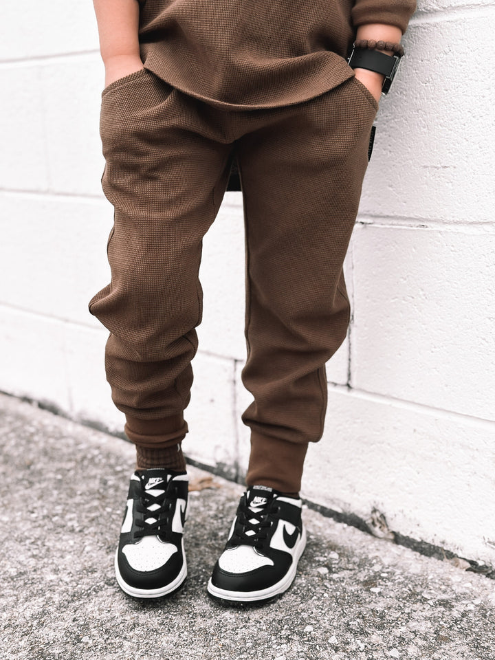 Little Bipsy- Cocoa Waffle Joggers
