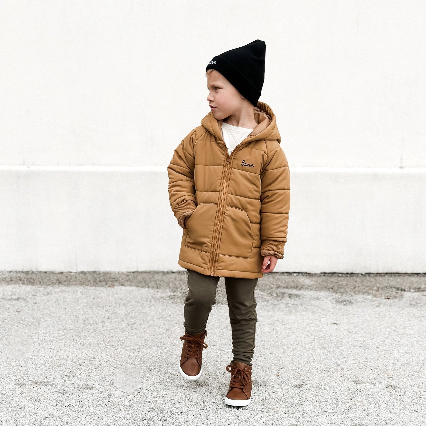 Brave Little Ones- Camel Puffer Jacket