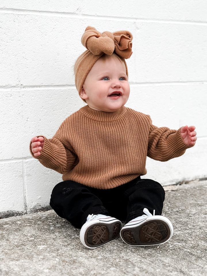 Little Bipsy- cHuNkY kNiT - nUtMeG