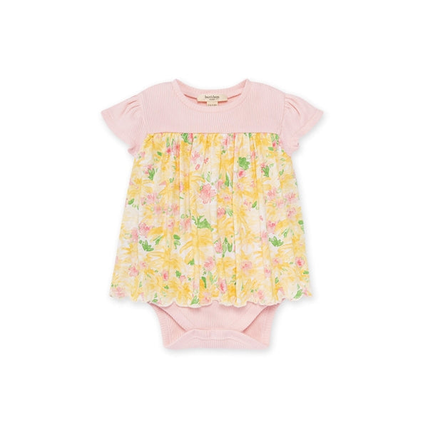 BBB241- Daisy Floral Onesie Dress