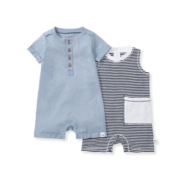 BBB283-2 Pack Classic Stripe Romper Set