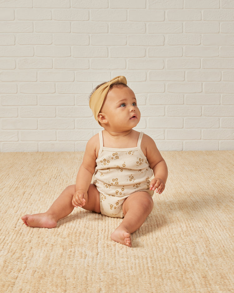 QM14- Honey Flower - Waffle Romper