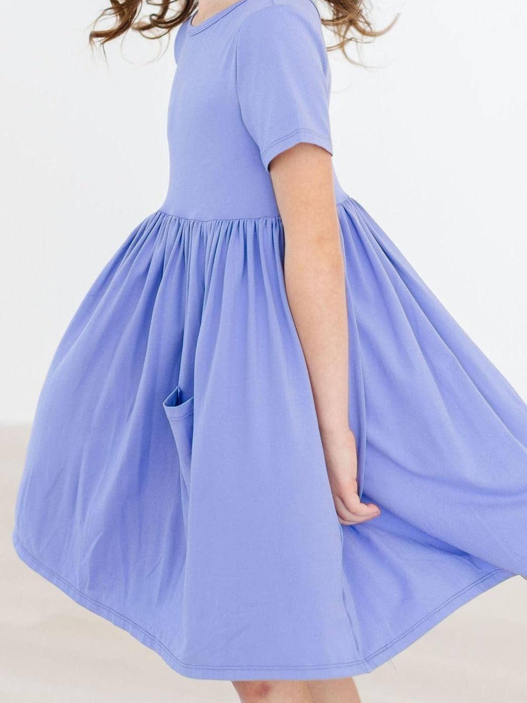 M&R08-Periwinkle S/S Pocket Twirl Dress