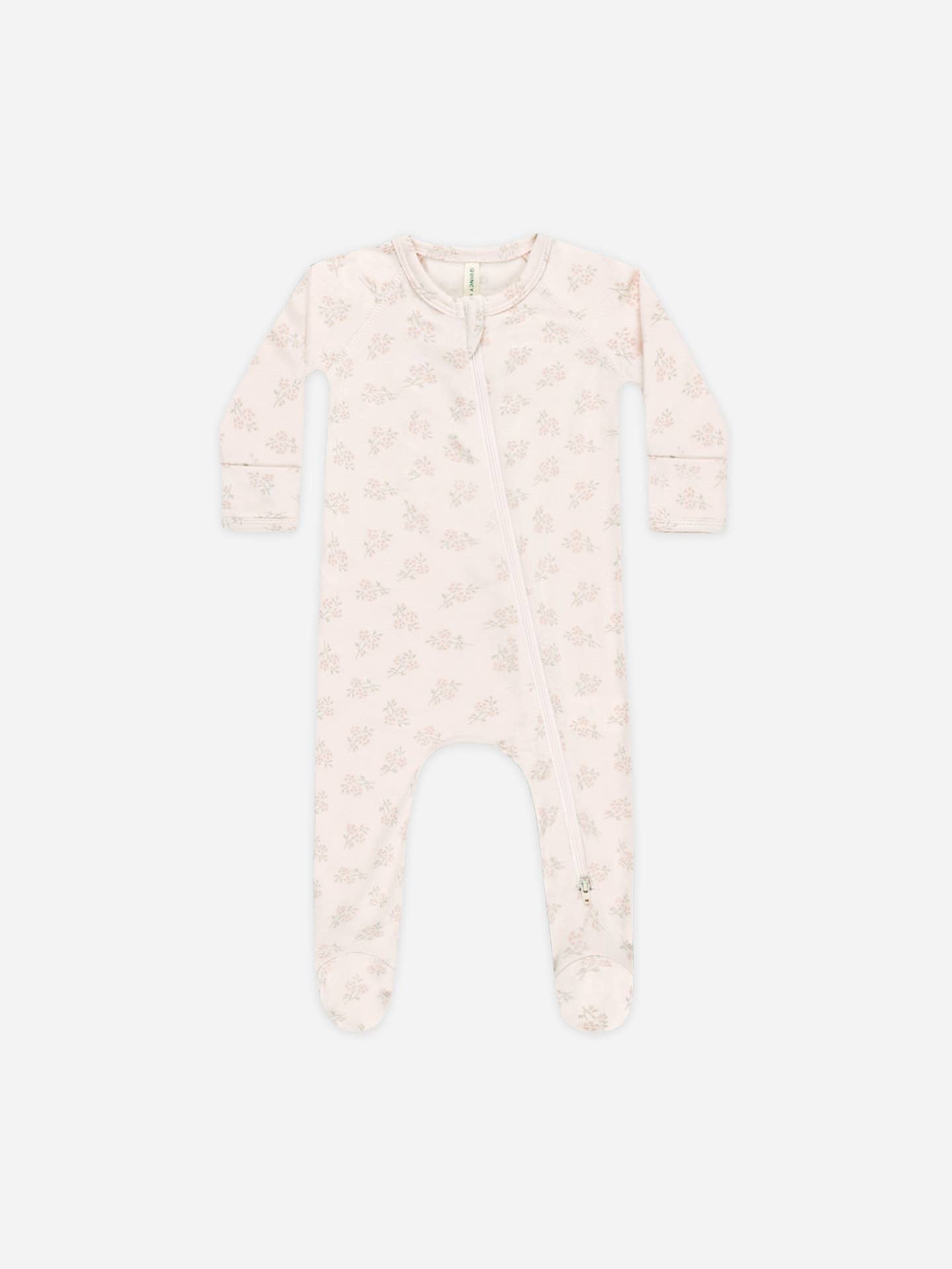 Modal Zip Footie || Pink Blossom