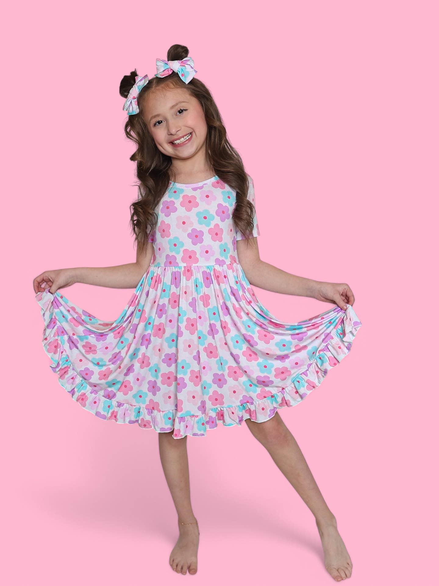 Violet Fields Dream Ruffle Dress