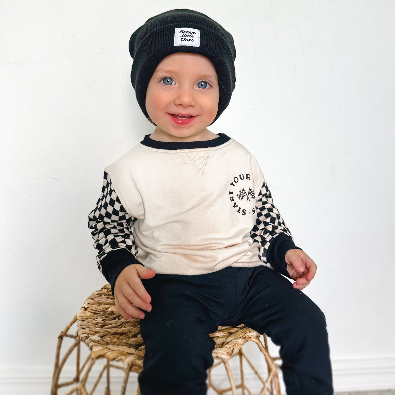 Midnight Black Bamboo French Terry Joggers