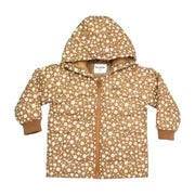 Brave Little Ones-Camel Floral Puffer Jacket