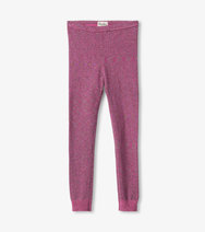 Hatley - Pink Glitter Knit Leggings