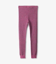 Hatley - Pink Glitter Knit Leggings