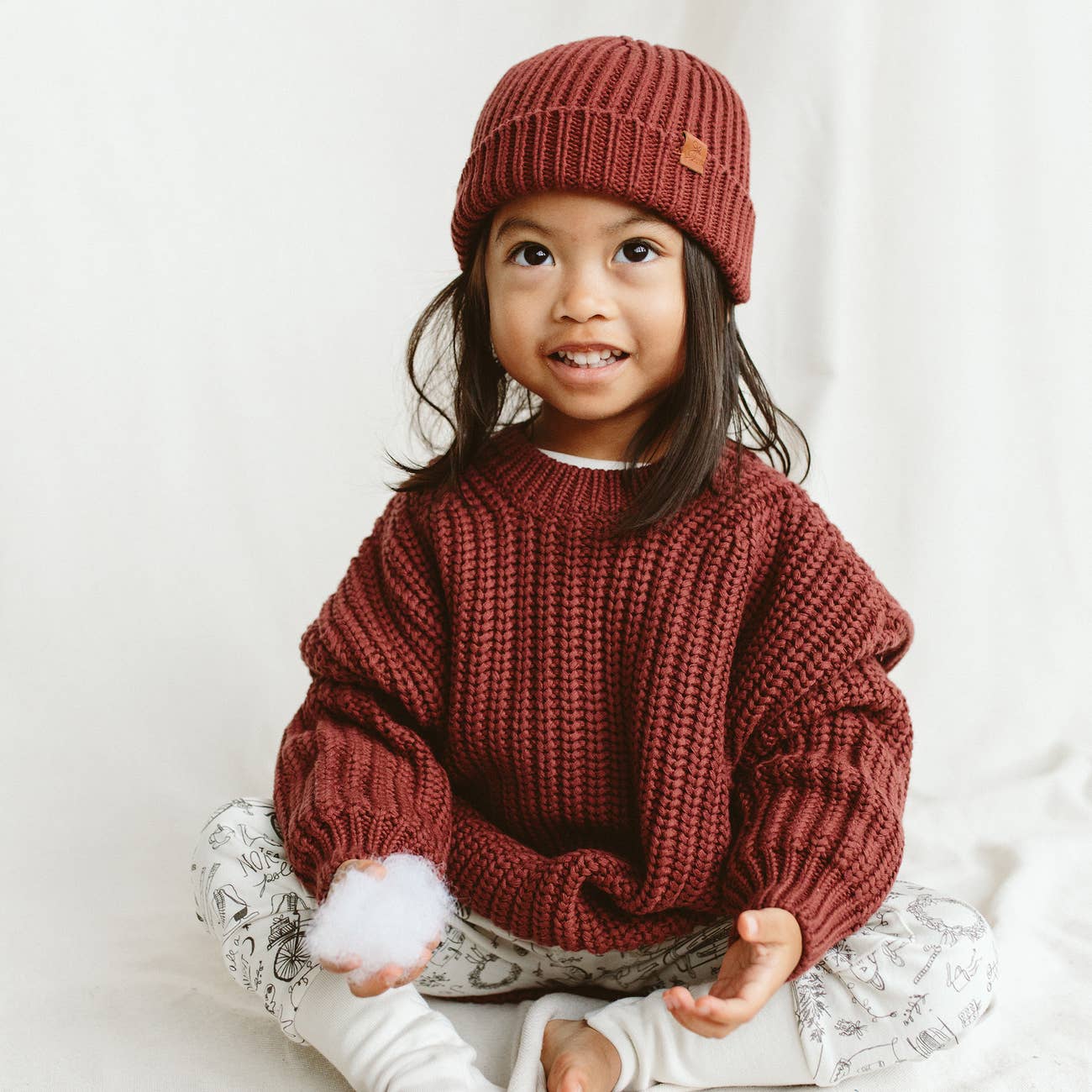 Goumi Kids-Organic Knit Sweater : Hot Cocoa