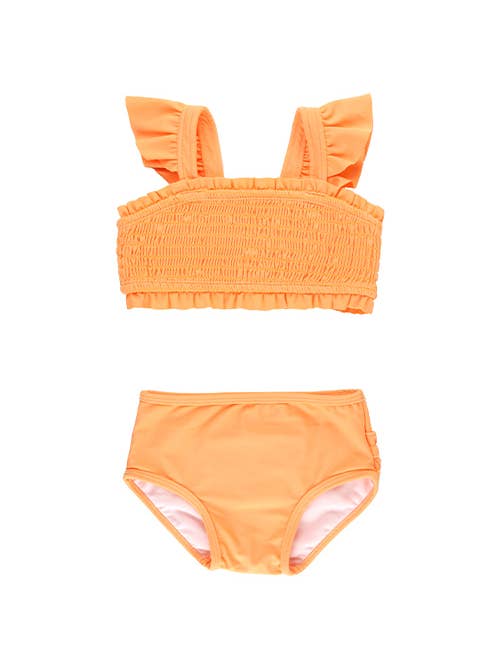 Ruffle Butts-Melon Smocked Bikini