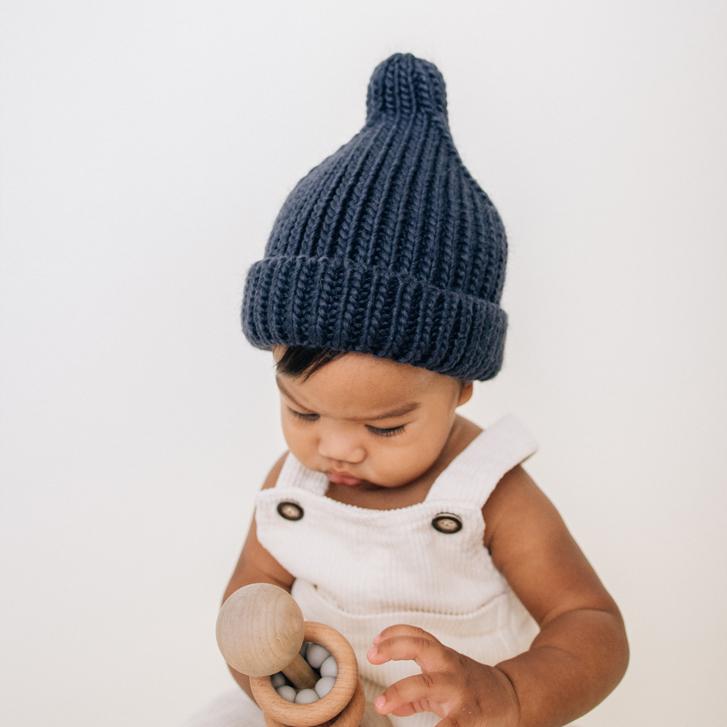 Huggalugs-Indigo Peak Knit Beanie Hat