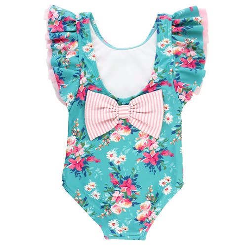 Ruffle Butts- Fancy Me Floral  One Piece