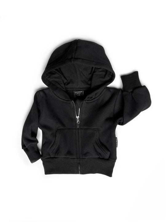 Little Bipsy Classic Zip Hoodie- Black