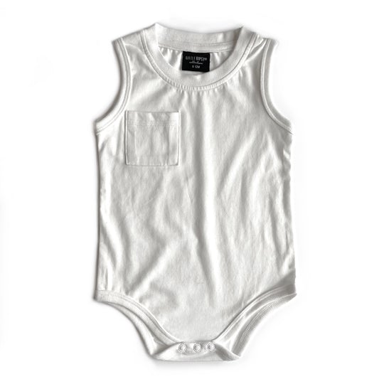 Little Bipsy- Tank-top OnePiece: White