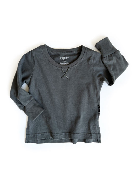 Little Bipsy- Long Sleeve Tee _Pewter