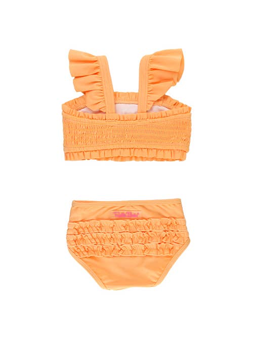 Ruffle Butts-Melon Smocked Bikini