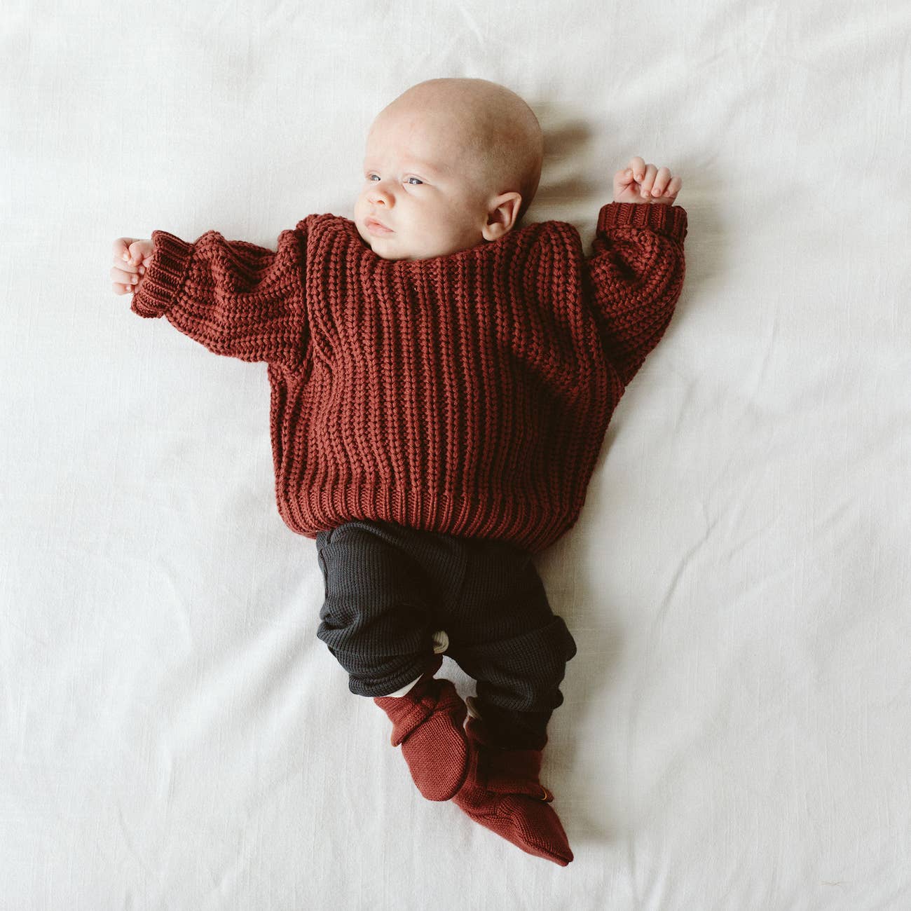 Goumi Kids-Organic Knit Sweater : Hot Cocoa