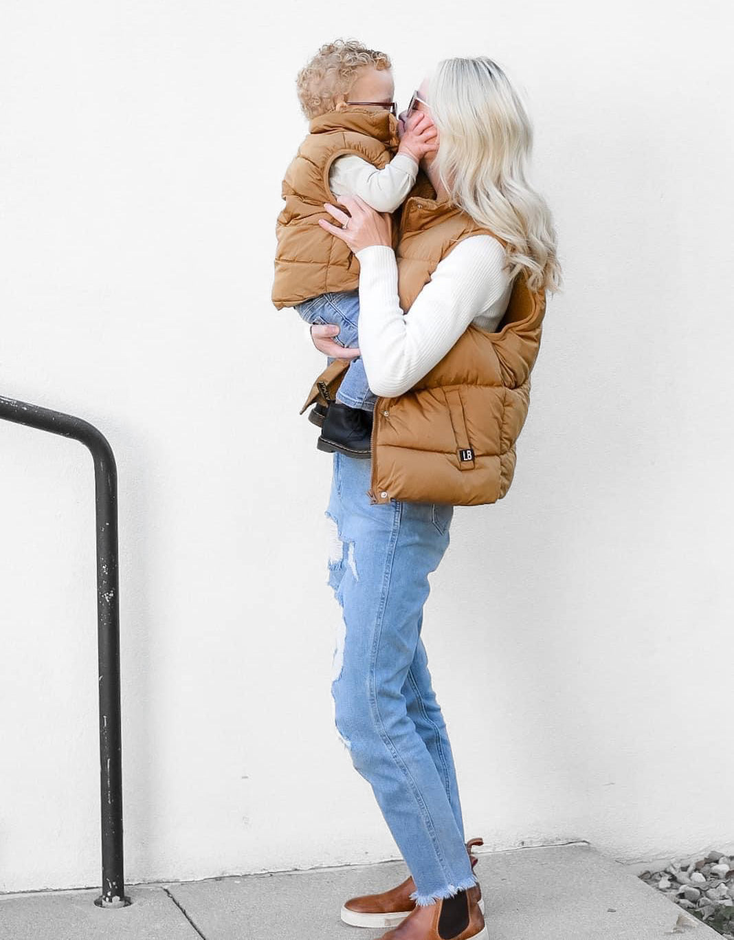 Sherpa Lined Puffer Vest - Camel