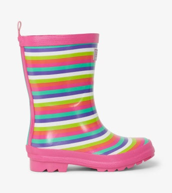 Hatley- Rainbow Stripes Rain Boots