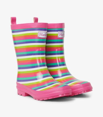 Hatley- Rainbow Stripes Rain Boots